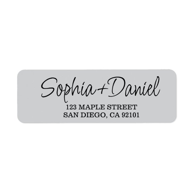non photo wedding Return Address Label (Front)
