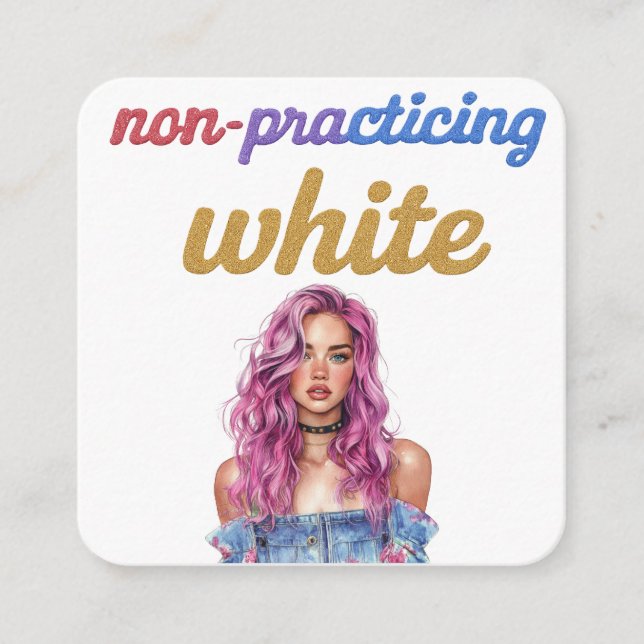 Non-practicing white enclosure card (Front)