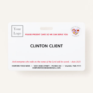 Non Profit Charity Client ID Card ID Badge
