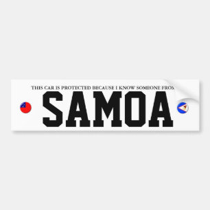 NON-SAMOAN CAR ALARM BUMPER STICKER