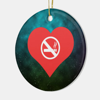 Non Smoking Areas Pictogram Ceramic Tree Decoration
