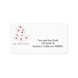 Non Traditional Christmas Tree Address Label