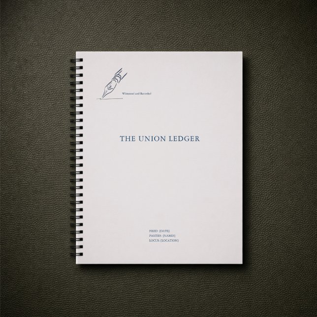 Non traditional Civil Ceremony Wedding  Notebook (Civil Ceremony Journal Ledger)