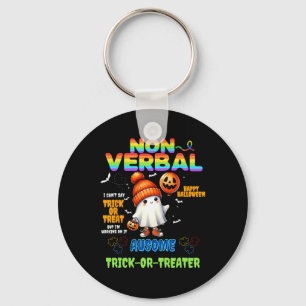 Non-verbal Ausome Trick-or-treater Halloween Autis Key Ring