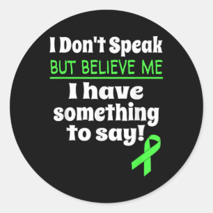 Non-verbal Awareness Cerebral Palsy Brain Damage Classic Round Sticker