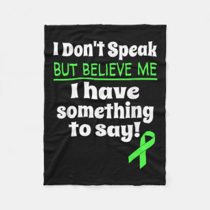 Non-verbal Awareness Cerebral Palsy Brain Damage Fleece Blanket
