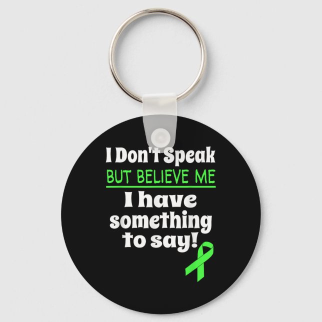 Non-verbal Awareness Cerebral Palsy Brain Damage Key Ring (Front)