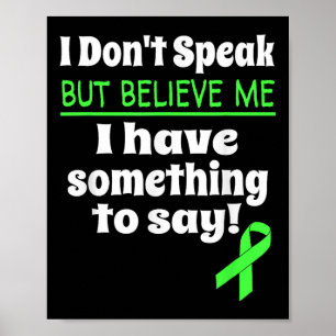 Non-verbal Awareness Cerebral Palsy Brain Damage Poster