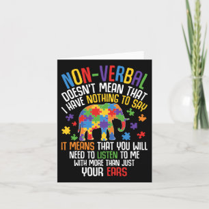 Non-verbyl Doesn't Mean I Have Nothing To Say Auti Card