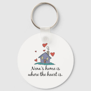 Nona's Home is Where the Heart is Key Ring