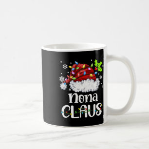 Nona Claus Santa Hat Christmas Light Xmas Family Coffee Mug