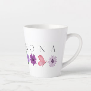 Nona Floral Butterfly, Mother’s Day Gift for her Latte Mug