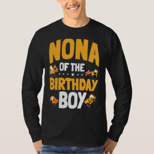 Nona Of The Birthday Boy Construction Worker Bday T-Shirt