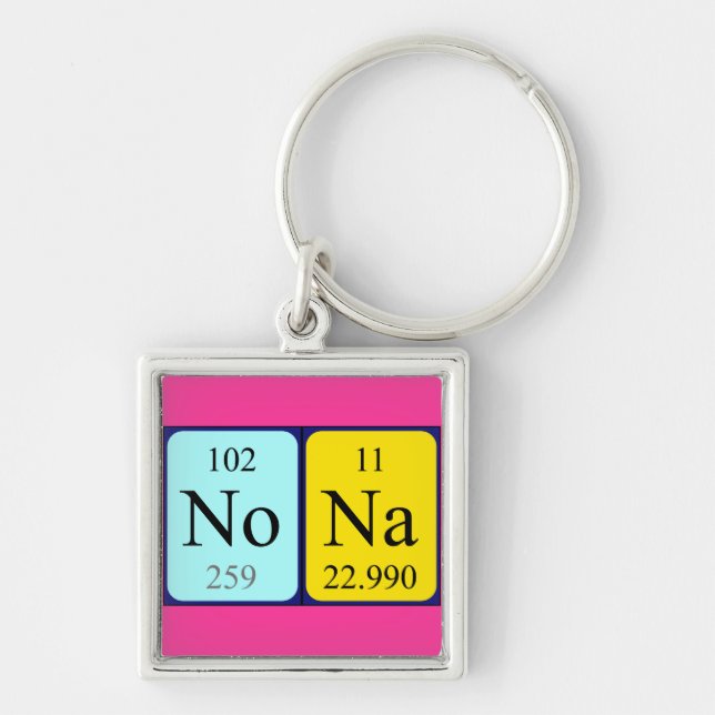 Nona periodic table name keyring (Front)