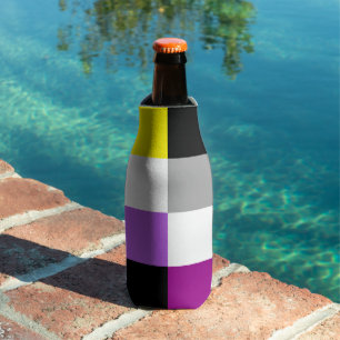 Nonbinary Asexual Dual Pride Flag Bottle Cooler