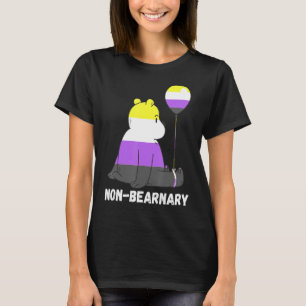 Nonbinary Bear Ballon Lgbtq Nonbinary Flag Nonbina T-Shirt