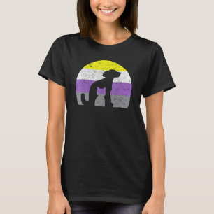 Nonbinary Cat And Dog Flag Lgbtq Pride Month Vinta T-Shirt