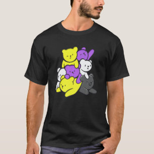 Nonbinary Cute Bears Nonbinary Flag Nonbinary Prid T-Shirt