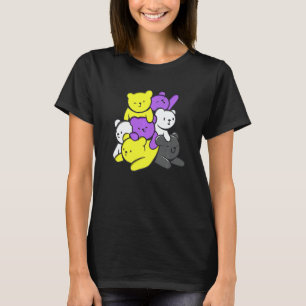Nonbinary Cute Bears Nonbinary Flag Nonbinary Prid T-Shirt