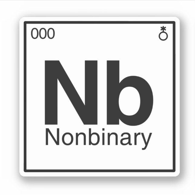 Nonbinary Element Sticker (Front)