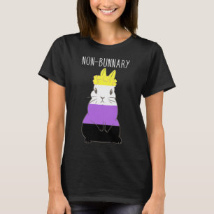Nonbinary Flag Bunny Nonbinary Pride LGBTQ Genderq T-Shirt