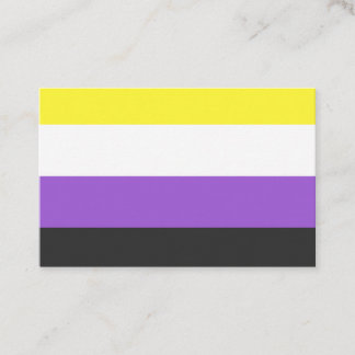 nonBinary flag Business Card