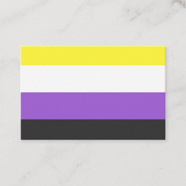 nonBinary flag Business Card (Front)