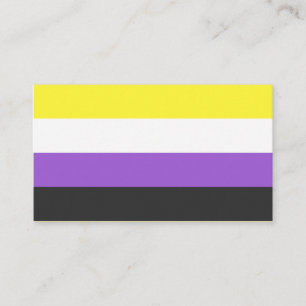 nonBinary flag Business Card