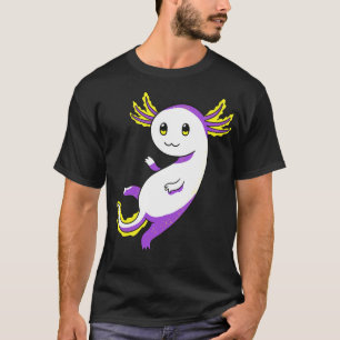 NonBinary Flag Colours Axolotl Pride Agender I T-Shirt