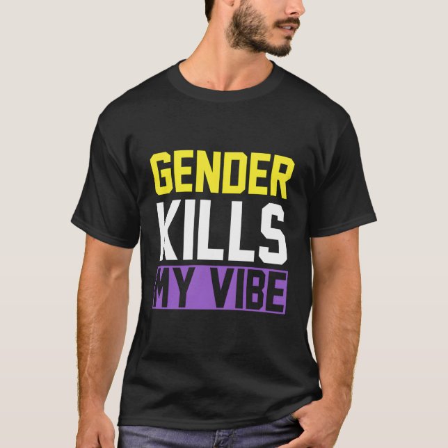 Nonbinary Flag Lgbt Non Binary T-Shirt (Front)