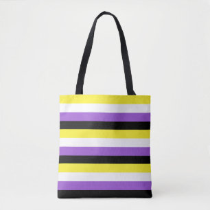 Nonbinary Flag LGBT Tote Bag