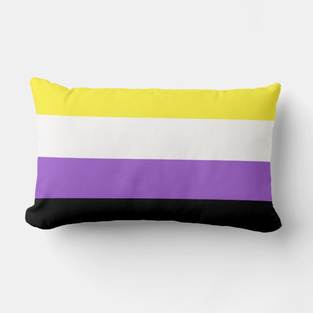Nonbinary Flag Lumbar Cushion (Front)