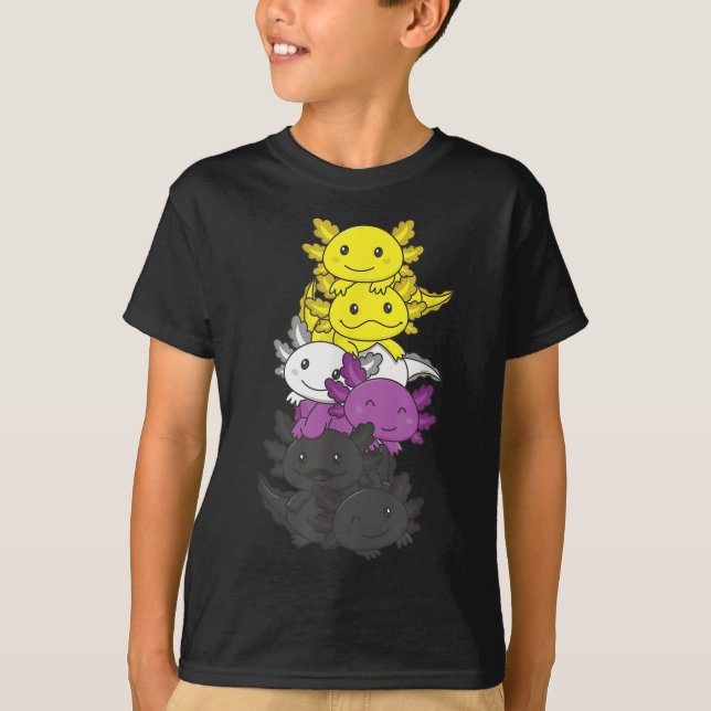 Nonbinary Flag Non Binary Pride Lgbtq Axolotl _1  T-Shirt (Front)