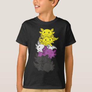 Nonbinary Flag Non Binary Pride Lgbtq Axolotl _1 T-Shirt