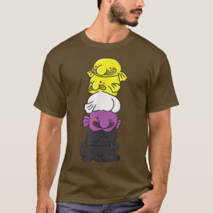 Nonbinary Flag Non Binary Pride LGBTQ Blobfish T-S T-Shirt