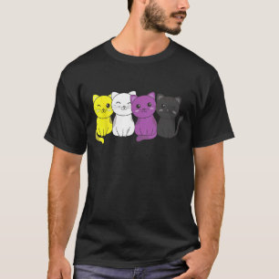 Nonbinary Flag Non Binary Pride LGBTQ Cats Nonbina T-Shirt