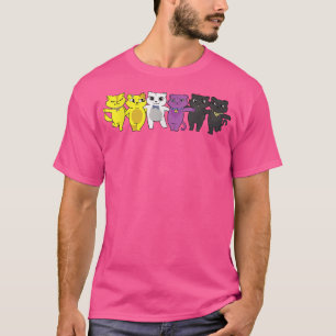 Nonbinary Flag Non Binary Pride LGBTQ Cats Purride T-Shirt