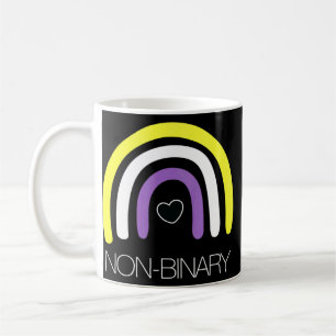 Nonbinary Flag Rainbow Enby Genderqueer Non Binary Coffee Mug