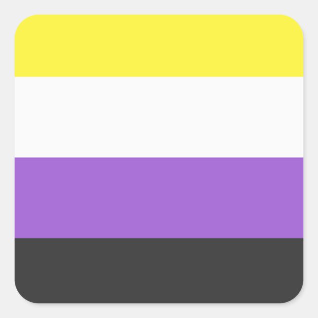 nonBinary flag Square Sticker (Front)