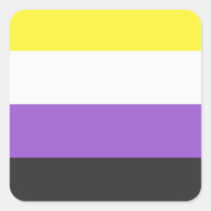 nonBinary flag Square Sticker