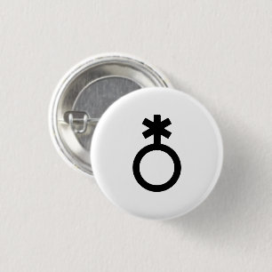 Nonbinary Gender Symbol 3 Cm Round Badge