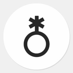 Nonbinary Gender Symbol Classic Round Sticker