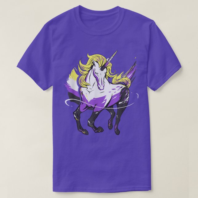 nonbinary gifts, nonbinary unicorn, LGBT agender s T-Shirt (Design Front)