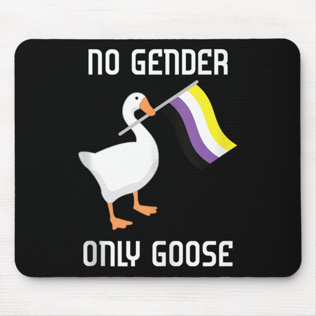 Nonbinary Goose No Gender Pride Flag Lgbtq Gay Pri Mouse Mat (Front)