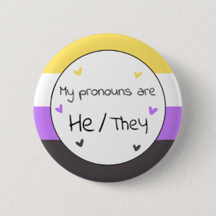 Nonbinary He/They Pronoun Pin