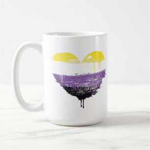NONBINARY HEART COFFEE MUG