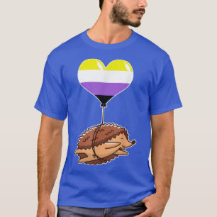 Nonbinary Hedgehog seual Identity Nonbinary gend T-Shirt