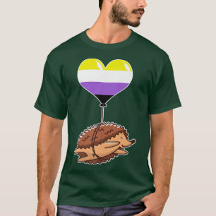 Nonbinary Hedgehog seual Identity Nonbinary gend T-Shirt