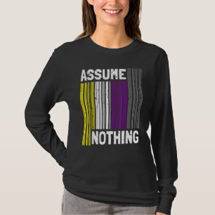 Nonbinary I Lgbt Pride I Flag Barcode I Assume Not T-Shirt