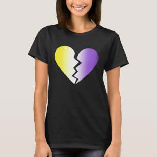 Nonbinary LGBTQ Broken Heart Valentine's Day Goth T-Shirt